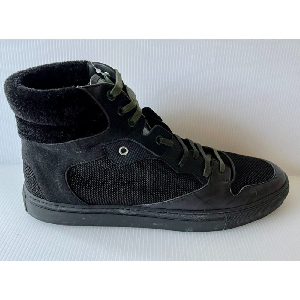 Balenciaga Black Suede & Mesh High-Top Sneakers